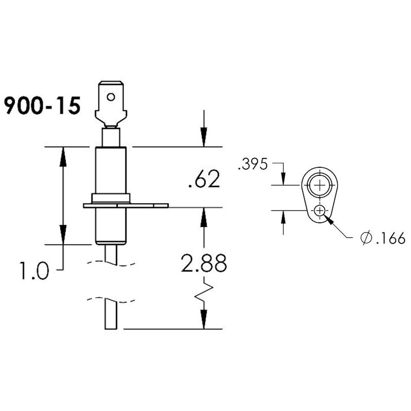 Duralight Furnace Flame Sensor Replacement For York Coleman Evcon Luxaire S1-02527773700 - Image 3